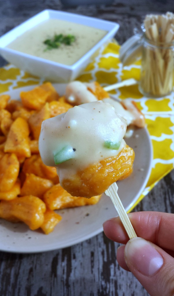 Sweet Potato Gnocchi with Spicy Cheesy Beer Dip 6